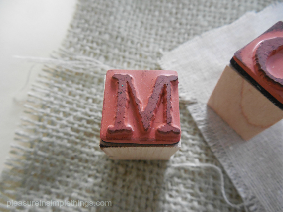 letter stamp for diy placecards