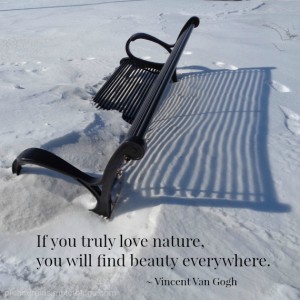 quote bench in winter pleasure in simple things blog