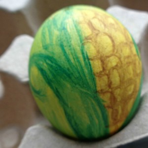 a finished corn on the cob Easter egg pleasure in simple things blog