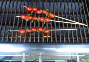 skewers on the grill