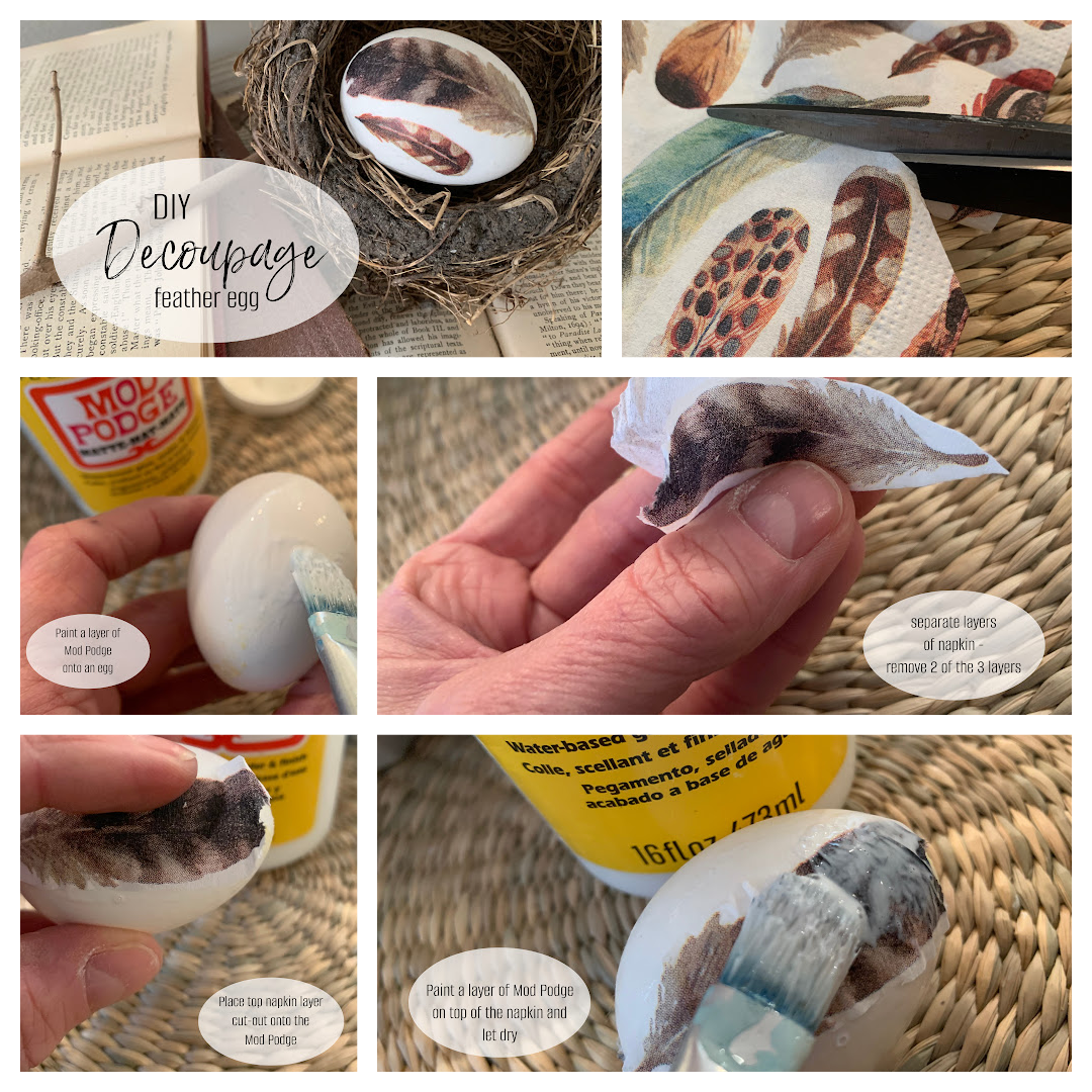 diy decoupage egg instructions